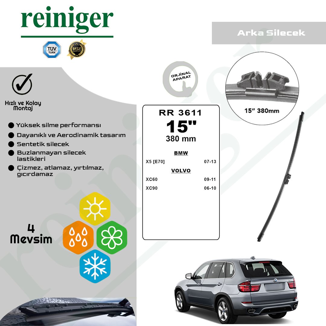 Reiniger BMW X5 (2007-2013) Arka Silecek Süpürgesi