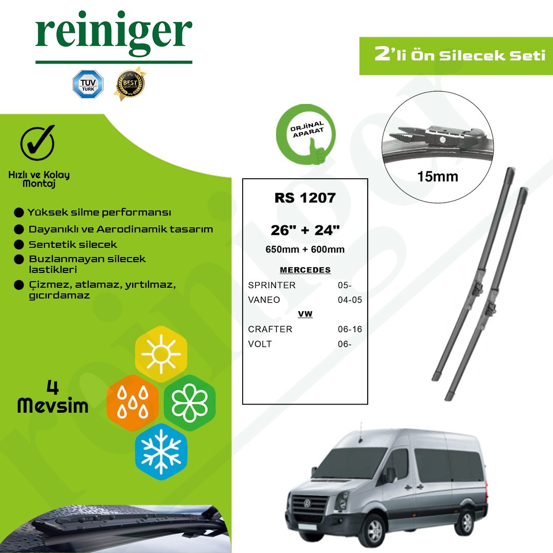 Reiniger Mercedes Sprinter (2007-2014) Ön Silecek Takımı