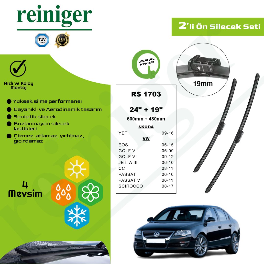 Reiniger Volkswagen Passat (2006-2011) Ön Silecek Takımı