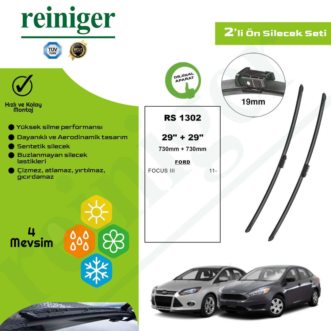 Reiniger Ford Focus 3 (2012-2018) Ön Silecek Takımı
