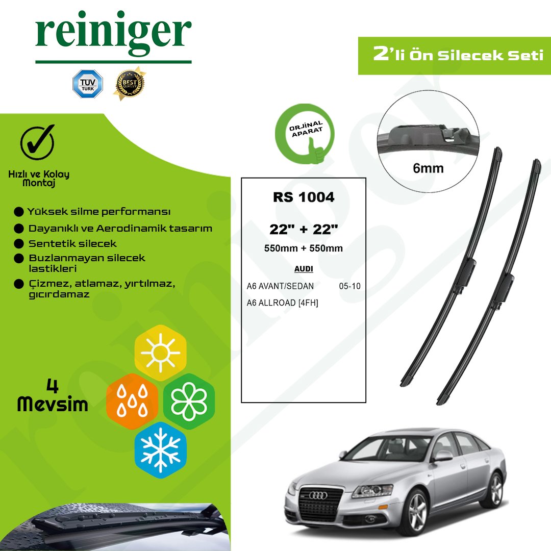 Reiniger Audi A6 Avant - Sedan (4F5, 4F2) (2005-2010) Ön Silecek Takımı