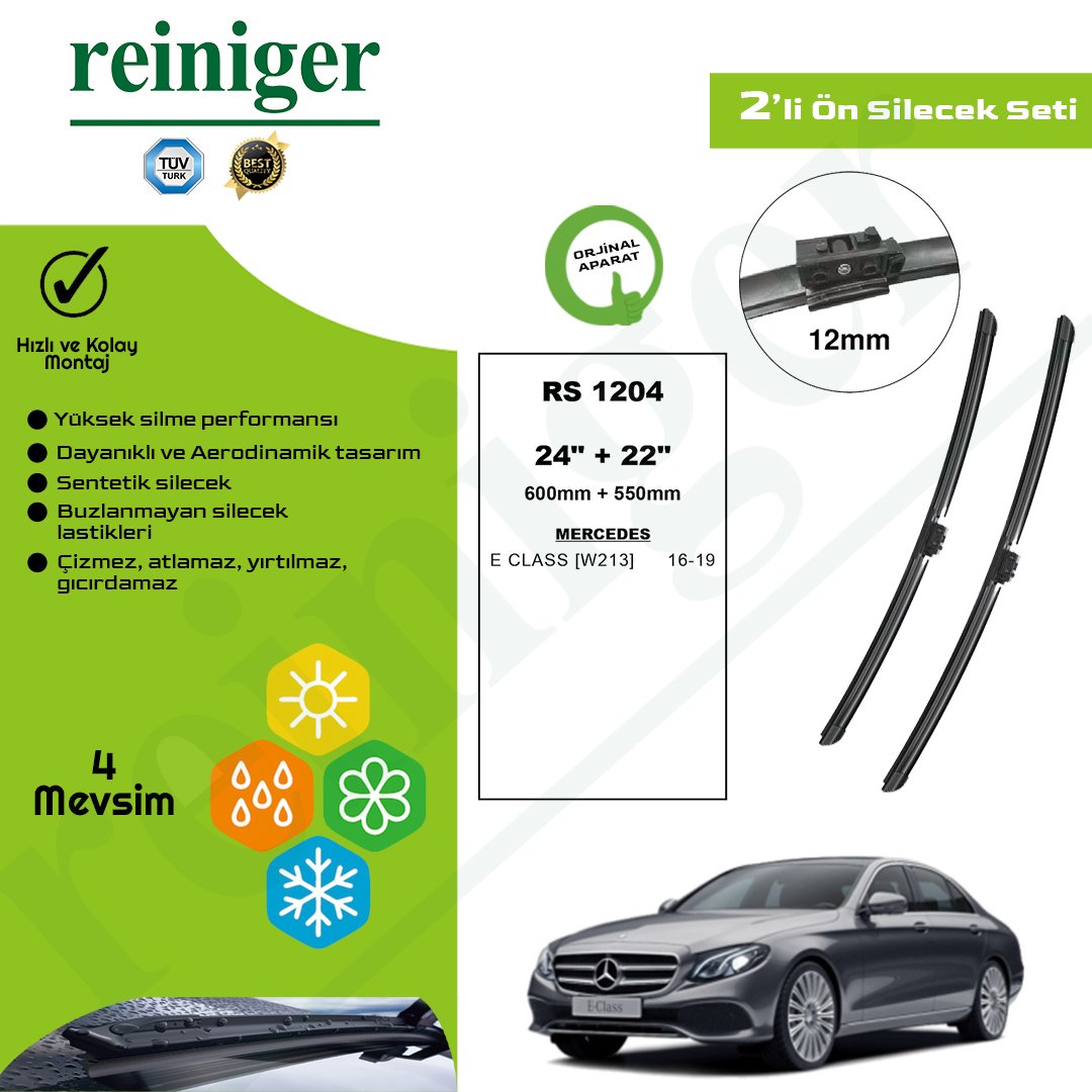 Reiniger Mercedes E Classe (W213) (2016-2019) Ön Silecek Takımı