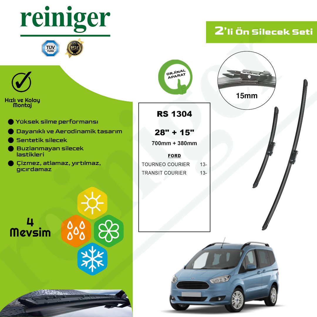 Reiniger Ford Tourneo Courier, Transit Courier (2014-2020) Ön Silecek Takımı