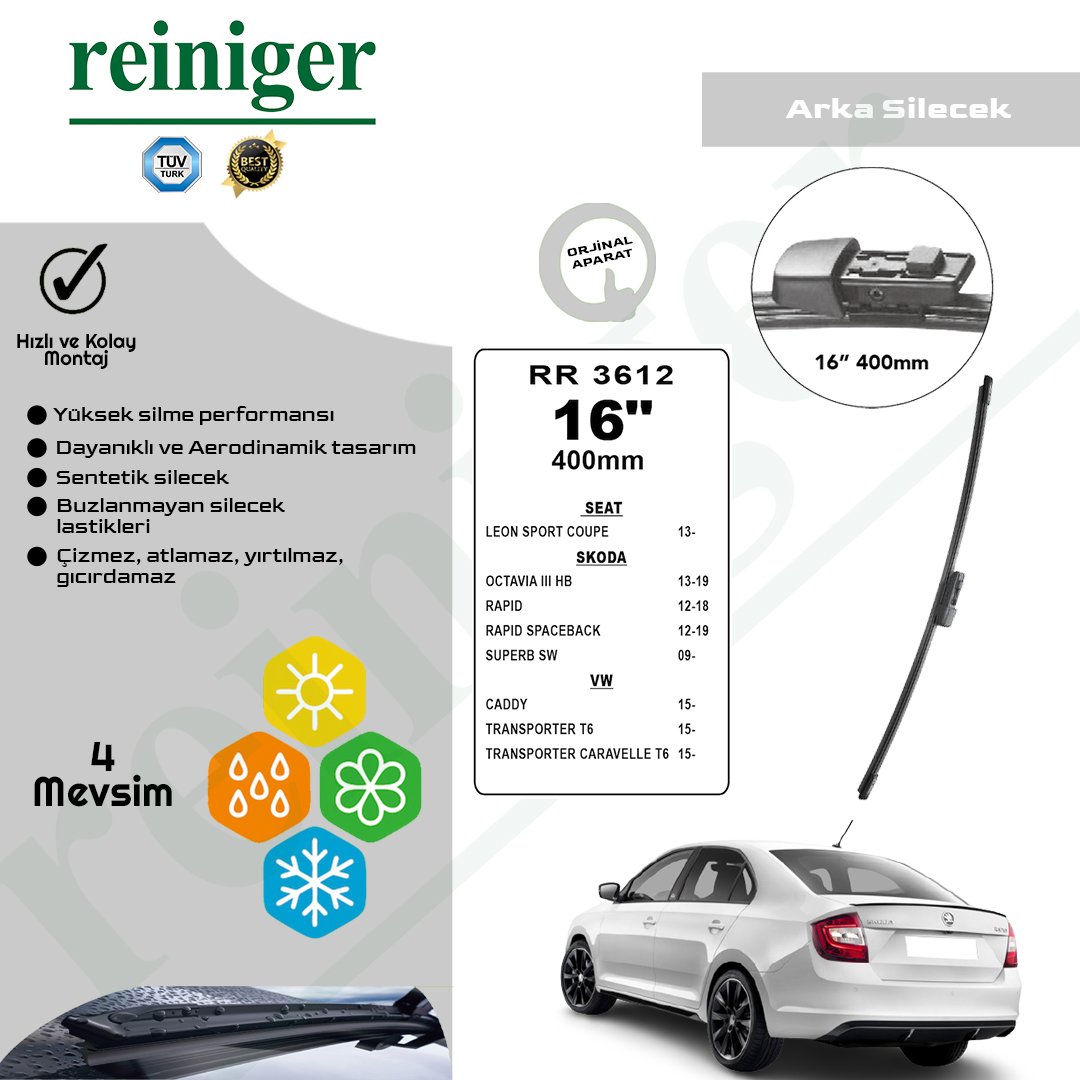 Reiniger Arka Silecek Süpürgesi 40 cm RR3612