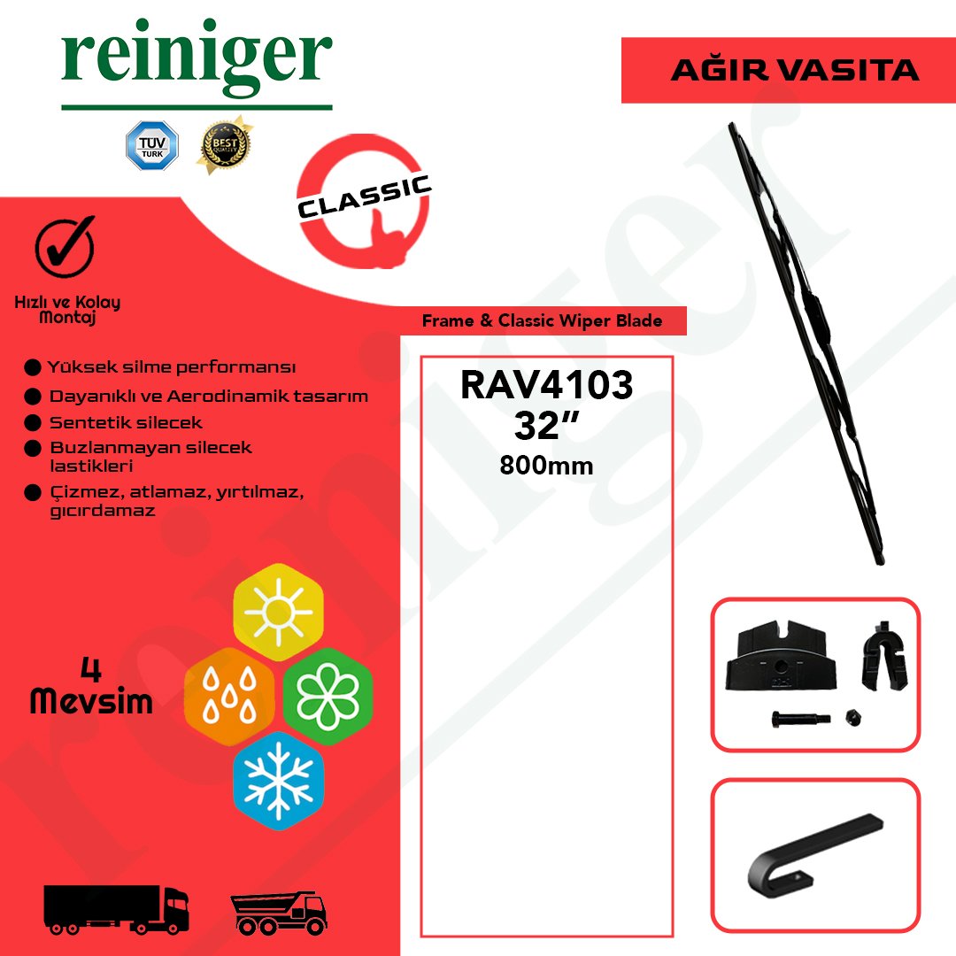 Reiniger Ağır Vasıta Silecek Süpürgesi 80 cm RAV4103