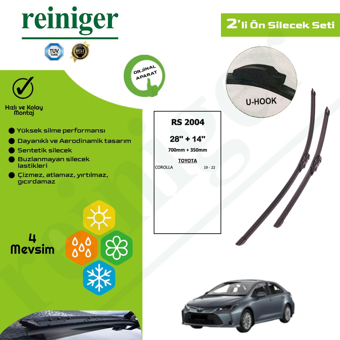 Reiniger Toyota Corolla (2019-2022) Ön Silecek Takımı