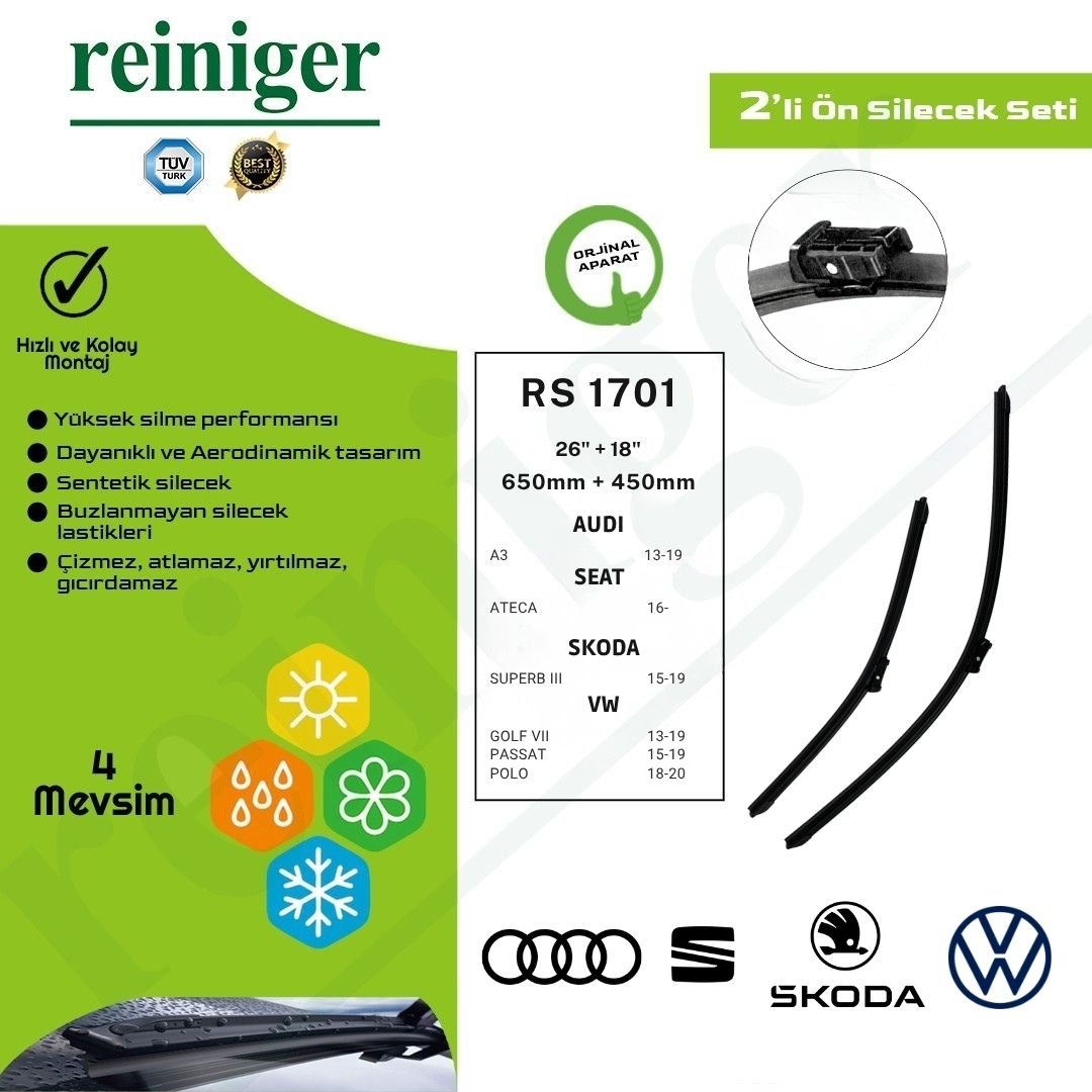 Reiniger Volkswagen Passat (2015-2019) Ön Silecek Takımı