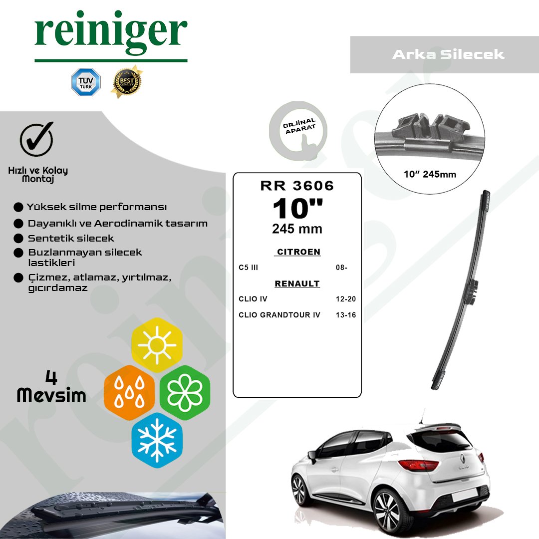 Reiniger Arka Silecek Süpürgesi 25 cm RR3606