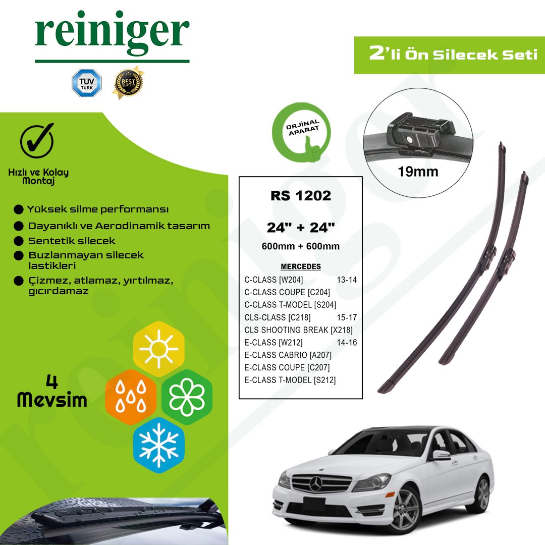 Reiniger Mercedes C Classe (W204) (2013-2014) Ön Silecek Takımı