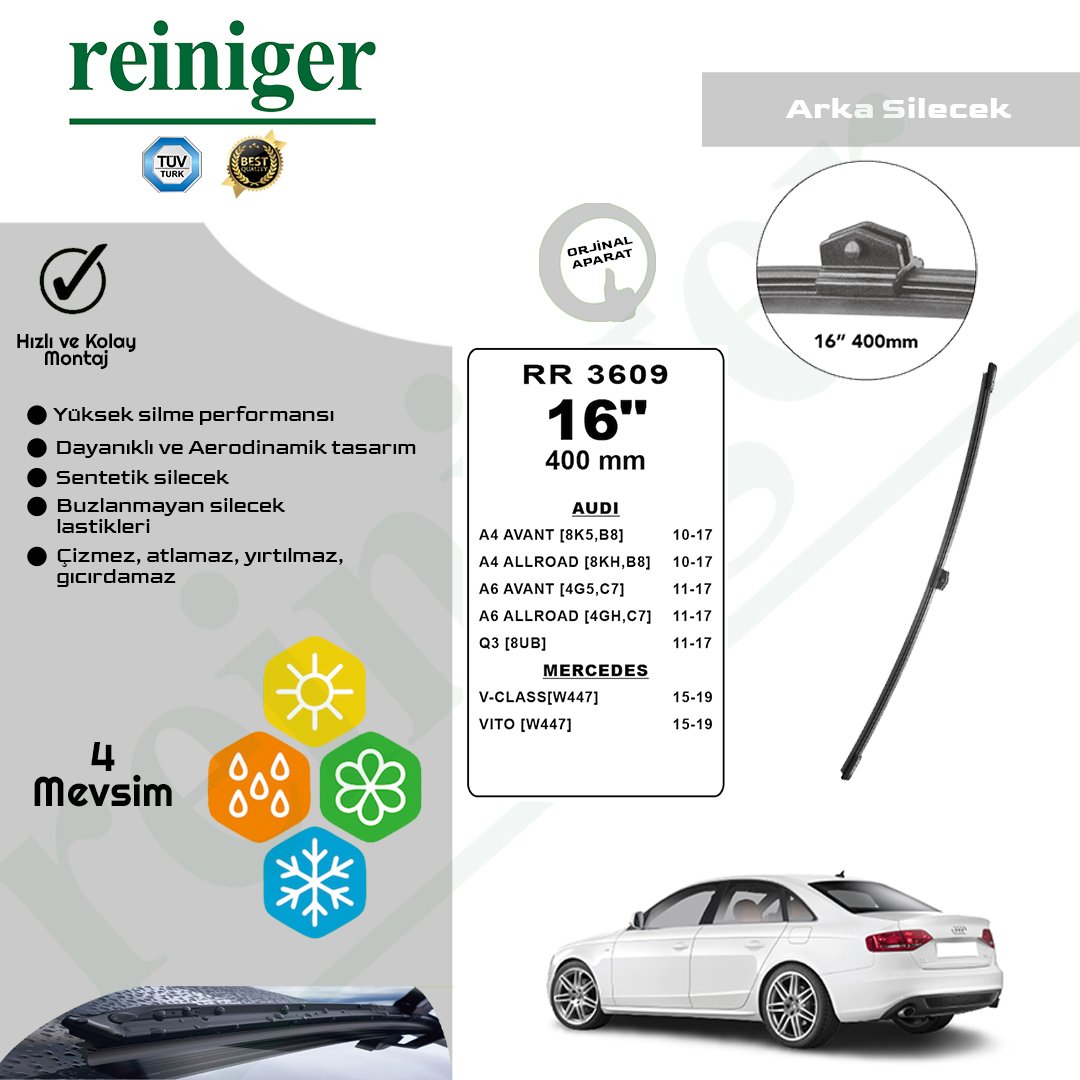 Reiniger Arka Silecek Süpürgesi 40 cm RR3609