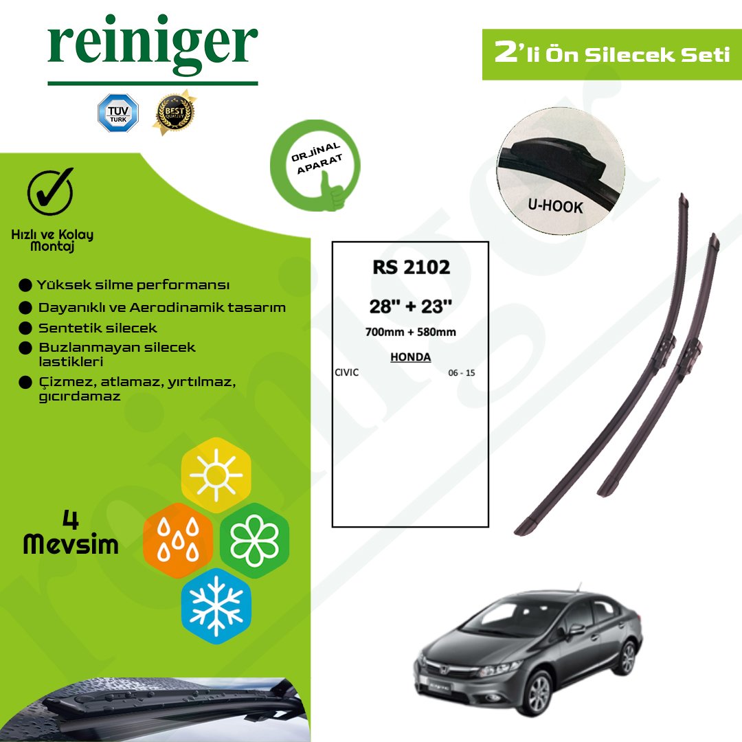 Reiniger Honda Civic (2006-2015) Ön Silecek Takımı