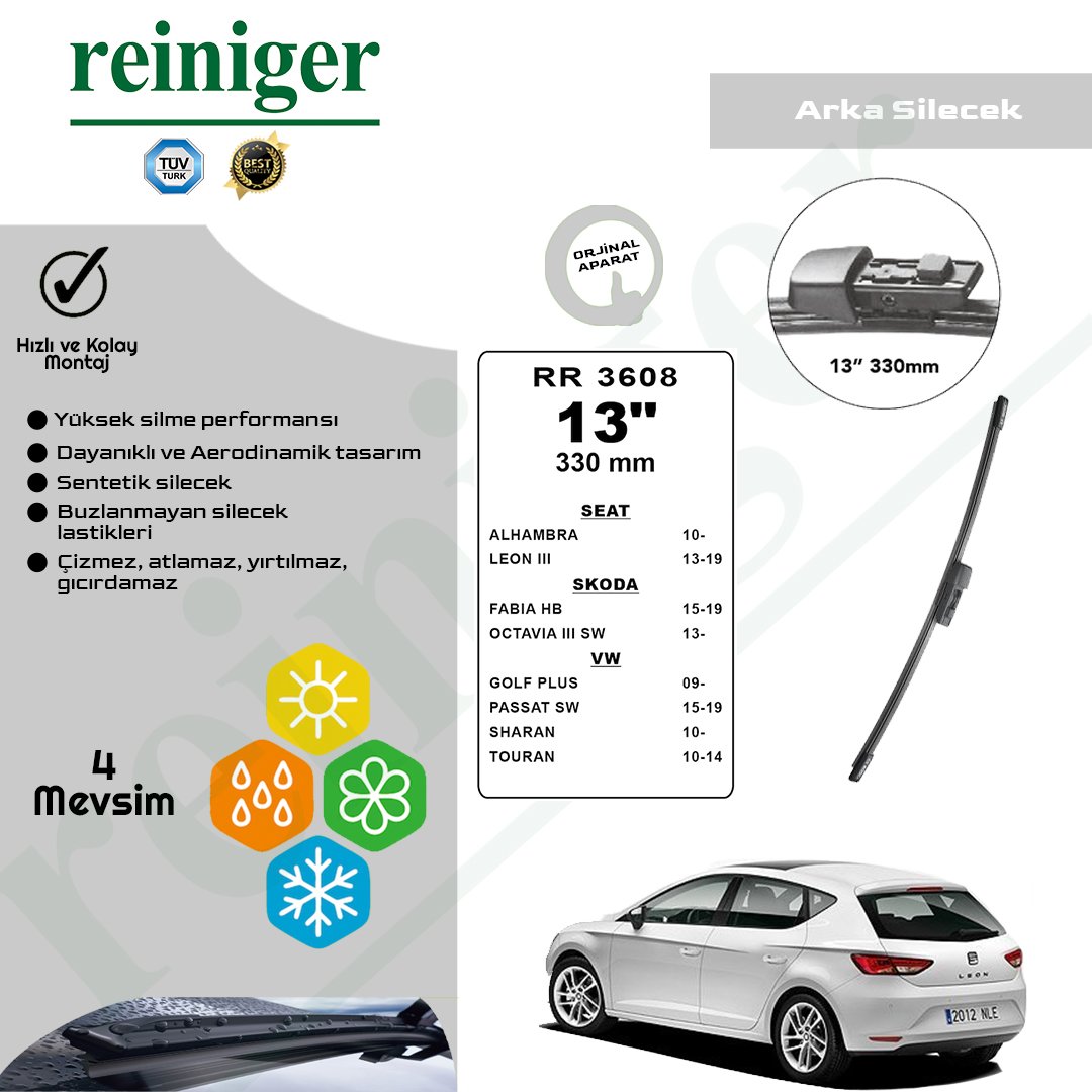 Reiniger Arka Silecek Süpürgesi 33 cm RR3608