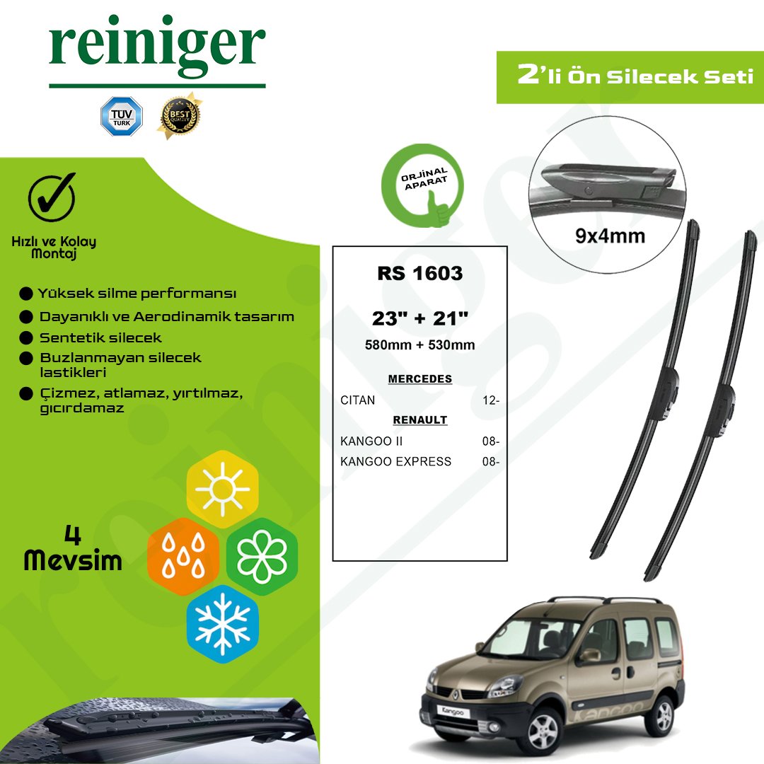 Reiniger Renault Kangoo Express (2008-2019) Ön Silecek Takımı