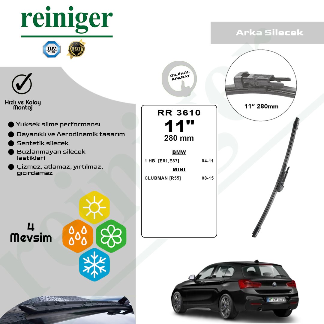 Reiniger Mini Cooper (2008-2015) Arka Silecek Süpürgesi