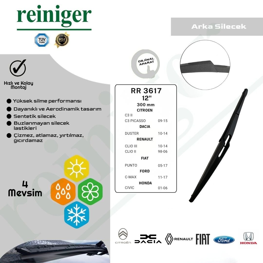 Reiniger Arka Silecek Süpürgesi 30 cm RR3617