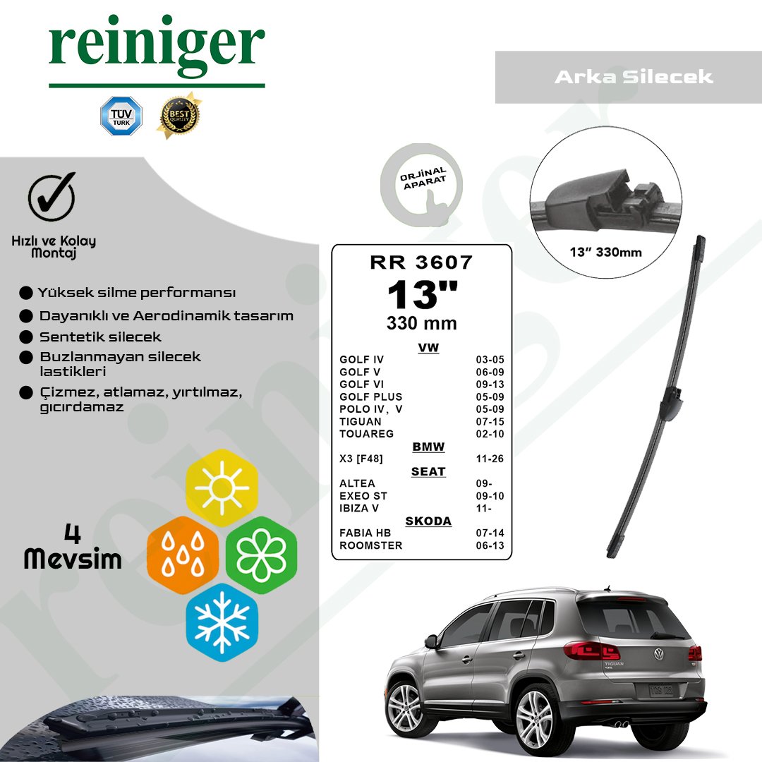 Reiniger Arka Silecek Süpürgesi 33 cm RR3607
