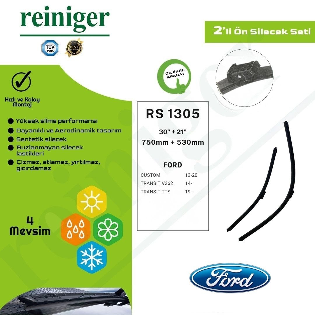 Reiniger Ford Custom (13-20), Transit V362 (2014-..) Transit TTS (2019-..) Ön Silecek Takımı